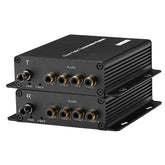 4 port Unbalanced Audio Fiber Converters,Broadcast RCA Audio over fiber extender 1 pair
